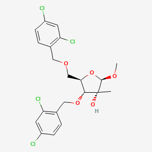 1-o-Methyl-2-methyl-3,5-bis-o-(2,4-dichlorobenzyl)-beta-d-ribofuranose