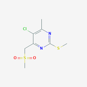 5-Chloro-4-methyl-2-(methylsulfanyl)-6-[(methylsulfonyl)methyl]pyrimidine