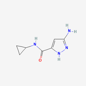 3-amino-N-cyclopropyl-1H-pyrazole-5-carboxamide