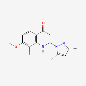 2-(3,5-Dimethyl-1H-pyrazol-1-yl)-7-methoxy-8-methylquinolin-4-ol