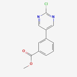 molecular formula C12H9ClN2O2 B8711799 Methyl 3-(2-chloropyrimidin-5-yl)benzoate 