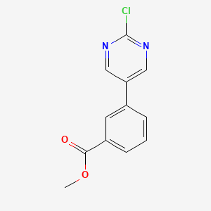 molecular formula C12H9ClN2O2 B8711799 2-Chloro-5-[3-(methoxycarbonyl)phenyl]pyrimidine 