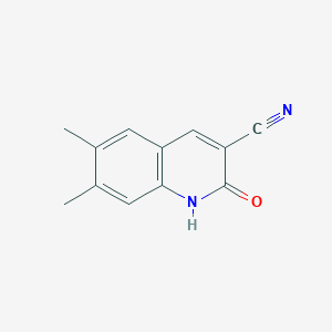 molecular formula C12H10N2O B8711800 3-cyano-6,7-dimethyl-2(1H)-quinolinone CAS No. 94856-40-3