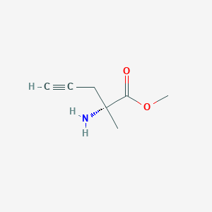 molecular formula C7H11NO2 B8711801 methyl (2R)-2-amino-2-methylpent-4-ynoate CAS No. 81136-95-0
