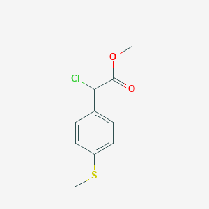 molecular formula C11H13ClO2S B8711867 ethyl 2-chloro-2-(4-methylsulfanylphenyl)acetate 