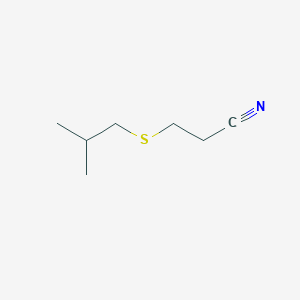molecular formula C7H13NS B8711899 3-[(2-Methylpropyl)sulfanyl]propanenitrile CAS No. 54974-65-1