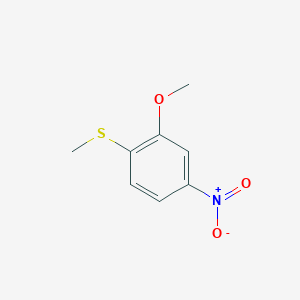 molecular formula C8H9NO3S B8711912 2-Methylthio-5-nitro anisole 
