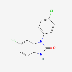 molecular formula C13H8Cl2N2O B8711922 2H-Benzimidazol-2-one, 1,3-dihydro-6-chloro-1-(4-chlorophenyl)- CAS No. 19950-87-9