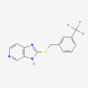molecular formula C14H10F3N3S B8712028 2-{[3-(trifluoromethyl)benzyl]thio}-3H-imidazo[4,5-c]pyridine 