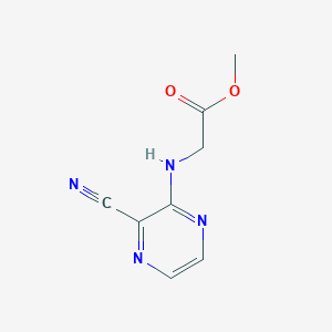 molecular formula C8H8N4O2 B8712312 methyl 2-[(3-cyanopyrazin-2-yl)amino]acetate 