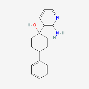 molecular formula C17H20N2O B8712362 1-(2-aminopyridin-3-yl)-4-phenylcyclohexan-1-ol 