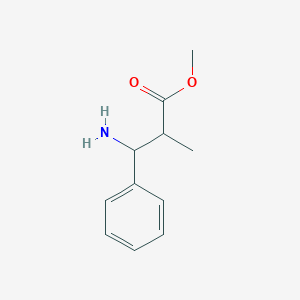 molecular formula C11H15NO2 B8712543 methyl 3-amino-2-methyl-3-phenylpropanoate 