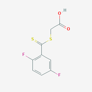 molecular formula C9H6F2O2S2 B8712623 Acetic acid, 2-[[(2,5-difluorophenyl)thioxomethyl]thio]- 