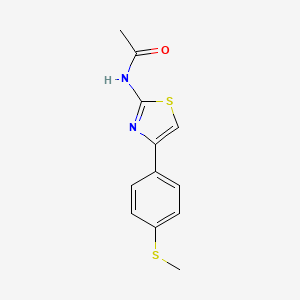 molecular formula C12H12N2OS2 B8712685 N-{4-[4-(Methylthio)phenyl]-1,3-thiazol-2-yl}acetamide 