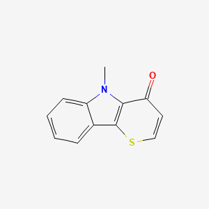 molecular formula C12H9NOS B8712700 5-Methylthiopyrano[3,2-b]indol-4(5H)-one CAS No. 61164-54-3