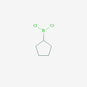 molecular formula C5H9BCl2 B8712719 Borane, dichlorocyclopentyl- CAS No. 39105-80-1