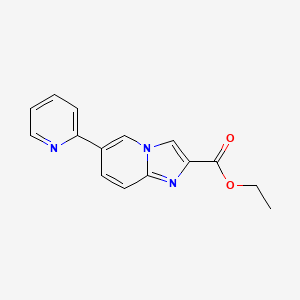 molecular formula C15H13N3O2 B8712737 ethyl 6-pyridin-2-ylimidazo[1,2-a]pyridine-2-carboxylate 