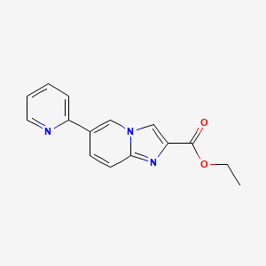 molecular formula C15H13N3O2 B8712737 Ethyl 6-(pyridin-2-yl)imidazo[1,2-a]pyridine-2-carboxylate 