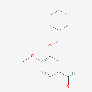 molecular formula C15H20O3 B8712742 3-Cyclohexylmethoxy-4-methoxybenzaldehyde 
