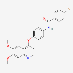 molecular formula C24H19BrN2O4 B8712757 4-bromo-N-(4-((6,7-dimethoxyquinolin-4-yl)oxy)phenyl)benzamide CAS No. 651054-46-5