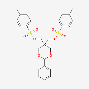 molecular formula C26H28O8S2 B8712763 (2-Phenyl-1,3-dioxane-5,5-diyl)bis(methylene) bis(4-methylbenzenesulfonate) 