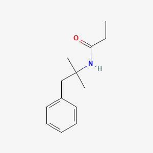 molecular formula C13H19NO B8712782 N-(2-methyl-1-phenylpropan-2-yl)propanamide 