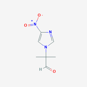 2-Methyl-2-(4-nitro-imidazol-1-yl)-propionaldehyde