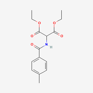 molecular formula C15H19NO5 B8712889 Diethyl p-toluoylaminomalonate 