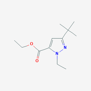 molecular formula C12H20N2O2 B8713001 Ethyl 3-(tert-butyl)-1-ethyl-1H-pyrazole-5-carboxylate 