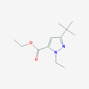 molecular formula C12H20N2O2 B8713001 ethyl 3-tert-butyl-1-ethyl-1H-pyrazole-5-carboxylate 