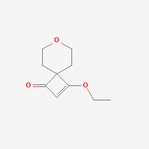 molecular formula C10H14O3 B8713078 7-Oxaspiro[3.5]non-2-en-1-one, 3-ethoxy- 