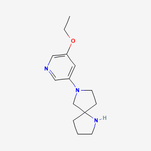 molecular formula C14H21N3O B8713209 7-(5-Ethoxypyridin-3-yl)-1,7-diazaspiro[4.4]nonane CAS No. 646055-70-1