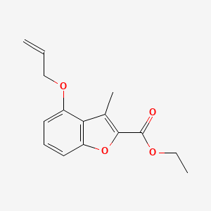 molecular formula C15H16O4 B8713225 ethyl 3-methyl-4-prop-2-enoxy-1-benzofuran-2-carboxylate 