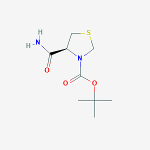 molecular formula C9H16N2O3S B8713231 (4s)-3-(Tert-butyloxycarbonyl)thiazolidine-4-carboxamide 
