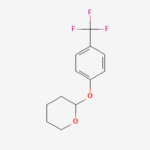 molecular formula C12H13F3O2 B8713250 2H-Pyran, tetrahydro-2-[4-(trifluoromethyl)phenoxy]- CAS No. 134142-88-4