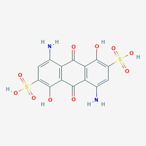 molecular formula C14H10N2O10S2 B087135 2,6-Anthracenedisulfonic acid, 4,8-diamino-9,10-dihydro-1,5-dihydroxy-9,10-dioxo- CAS No. 128-86-9