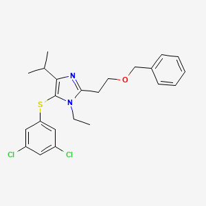 1H-Imidazole, 5-((3,5-dichlorophenyl)thio)-1-ethyl-4-(1-methylethyl)-2-(2-(phenylmethoxy)ethyl)-