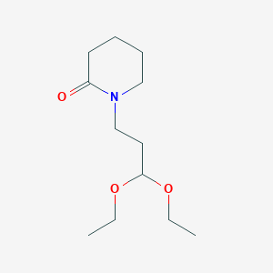 molecular formula C12H23NO3 B8713550 1-(3,3-diethoxypropyl)piperidin-2-one 
