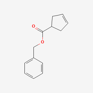 molecular formula C13H14O2 B8713584 benzyl cyclopent-3-ene-1-carboxylate 