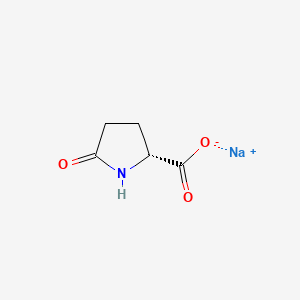 molecular formula C5H6NNaO3 B8713600 Sodium 5-oxo-D-prolinate CAS No. 68766-98-3