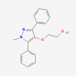 molecular formula C18H18N2O2 B8713700 2-((1-methyl-3,5-diphenyl-1H-pyrazol-4-yl)oxy)ethanol CAS No. 60627-63-6