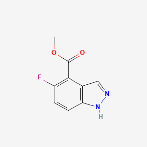 molecular formula C9H7FN2O2 B8713767 methyl 5-fluoro-1H-indazole-4-carboxylate 