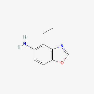 molecular formula C9H10N2O B8713800 4-Ethylbenzo[d]oxazol-5-amine 