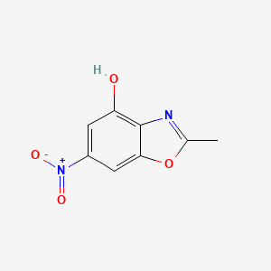 molecular formula C8H6N2O4 B8713884 2-Methyl-6-nitrobenzo[d]oxazol-4-ol CAS No. 88172-84-3