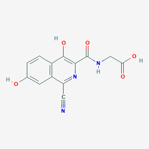 2-(1-Cyano-4,7-dihydroxyisoquinoline-3-carboxamido)acetic acid