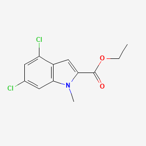 molecular formula C12H11Cl2NO2 B8713895 ethyl 4,6-dichloro-1-methyl-1H-indole-2-carboxylate 