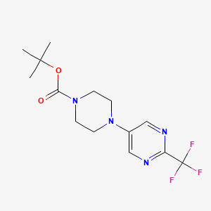 molecular formula C14H19F3N4O2 B8713922 Tert-butyl 4-[2-(trifluoromethyl)pyrimidin-5-yl]piperazine-1-carboxylate CAS No. 845618-09-9