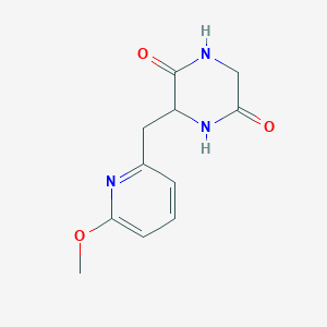 3-((6-Methoxy-2-pyridinyl)methyl)-2,5-piperazinedione