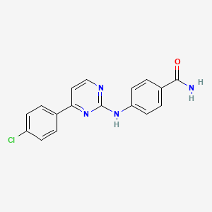 4-((4-(4-Chlorophenyl)pyrimidin-2-yl)amino)benzamide