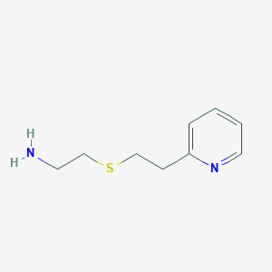 molecular formula C9H14N2S B8714045 2-[2-(2-Aminoethyl)thioethyl] pyridine CAS No. 80191-93-1